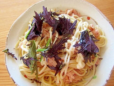 からし菜ツナパスタ